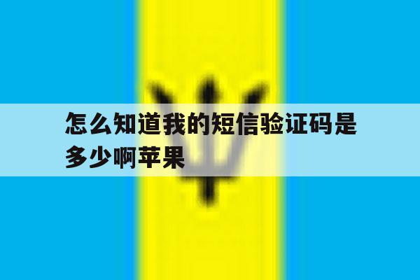 怎么知道我的短信验证码是多少啊苹果 怎么知道我的短信验证码是多少啊苹果