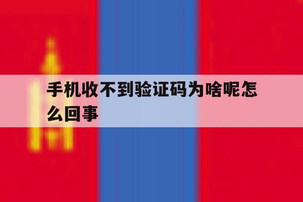 手机收不到验证码为啥呢怎么回事 手机收不到验证码为啥呢怎么回事