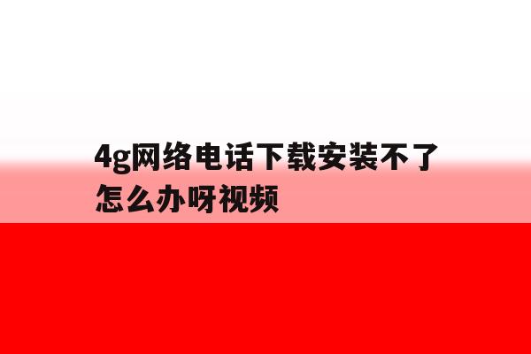 4g网络电话下载安装不了怎么办呀视频 4g网络电话下载安装不了怎么办呀视频