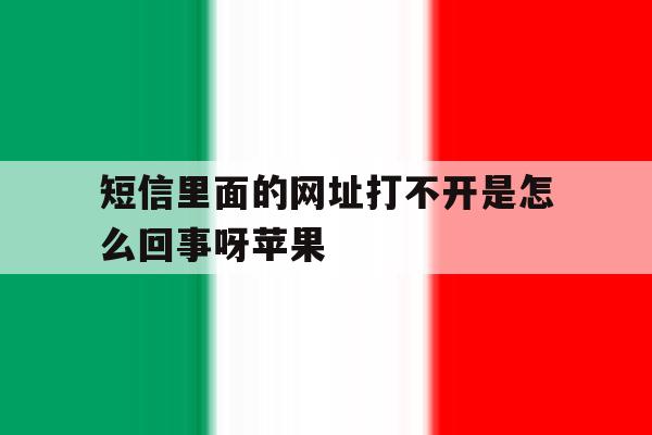 短信里面的网址打不开是怎么回事呀苹果 短信里面的网址打不开是怎么回事呀苹果
