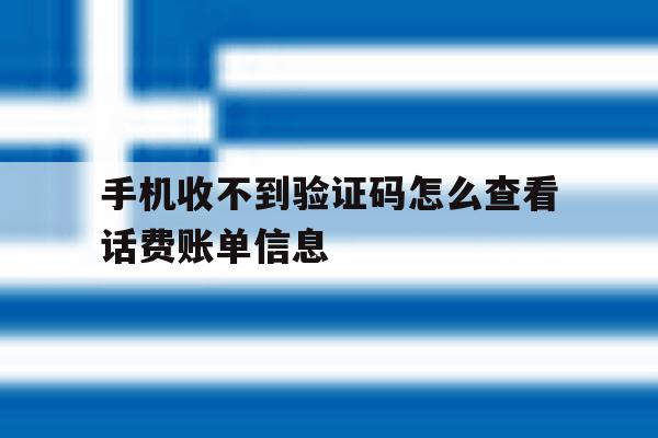 手机收不到验证码怎么查看话费账单信息 手机收不到验证码怎么查看话费账单信息