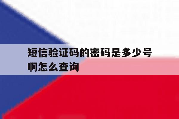 短信验证码的密码是多少号啊怎么查询 短信验证码的密码是多少号啊怎么查询