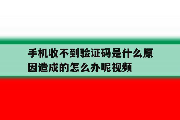 手机收不到验证码是什么原因造成的怎么办呢视频 手机收不到验证码是什么原因造成的怎么办呢视频
