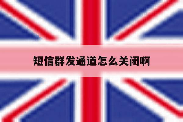 短信群发通道怎么关闭啊 短信群发通道怎么关闭啊