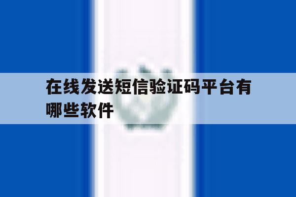在线发送短信验证码平台有哪些软件 在线发送短信验证码平台有哪些软件