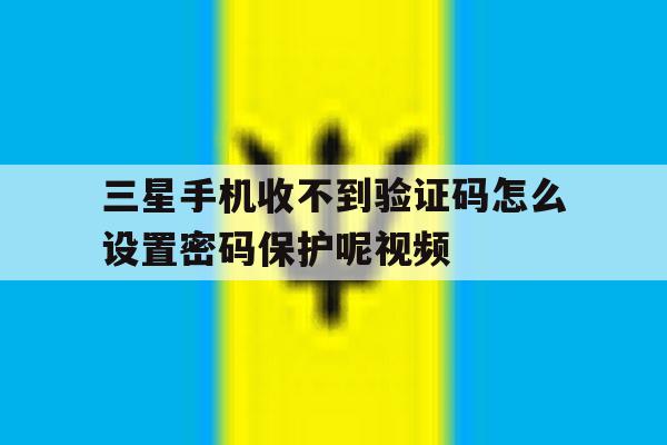 三星手机收不到验证码怎么设置密码保护呢视频 三星手机收不到验证码怎么设置密码保护呢视频