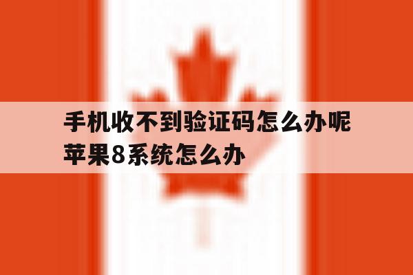 手机收不到验证码怎么办呢苹果8系统怎么办 手机收不到验证码怎么办呢苹果8系统怎么办
