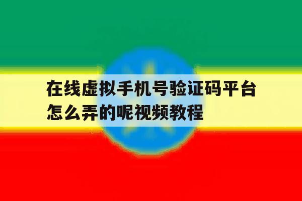 在线虚拟手机号验证码平台怎么弄的呢视频教程 在线虚拟手机号验证码平台怎么弄的呢视频教程
