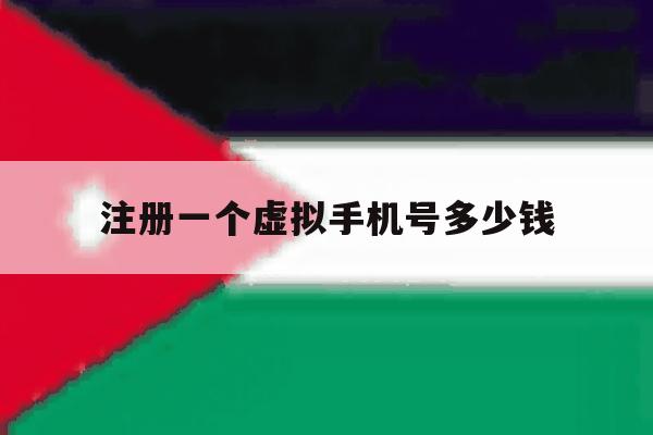 注册一个虚拟手机号多少钱 注册一个虚拟手机号多少钱