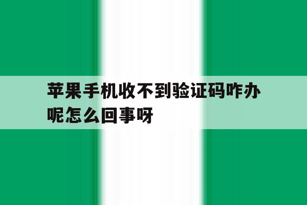 苹果手机收不到验证码咋办呢怎么回事呀 苹果手机收不到验证码咋办呢怎么回事呀