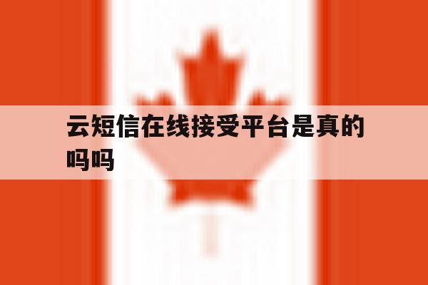 云短信在线接受平台是真的吗吗 云短信在线接受平台是真的吗吗