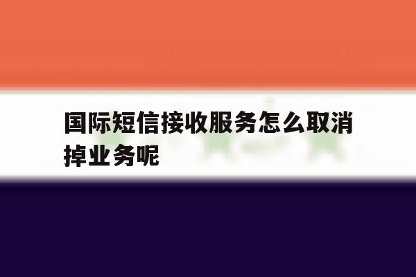 国际短信接收服务怎么取消掉业务呢 国际短信接收服务怎么取消掉业务呢