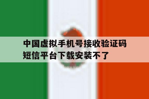 中国虚拟手机号接收验证码短信平台下载安装不了 中国虚拟手机号接收验证码短信平台下载安装不了