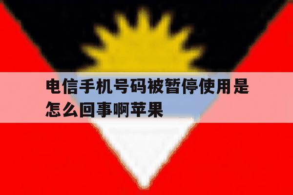 电信手机号码被暂停使用是怎么回事啊苹果 电信手机号码被暂停使用是怎么回事啊苹果