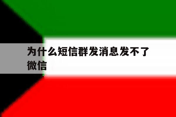 为什么短信群发消息发不了微信 为什么短信群发消息发不了微信