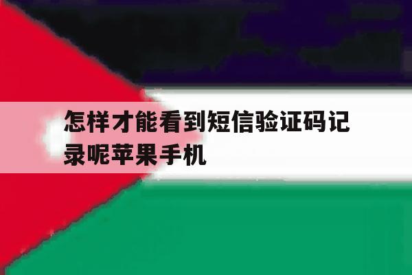 怎样才能看到短信验证码记录呢苹果手机 怎样才能看到短信验证码记录呢苹果手机