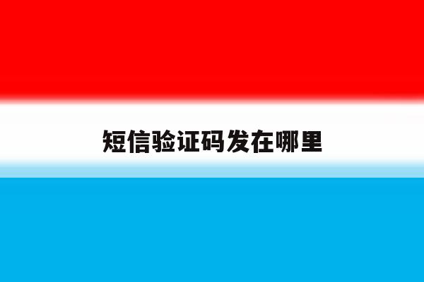 短信验证码发在哪里 短信验证码发在哪里