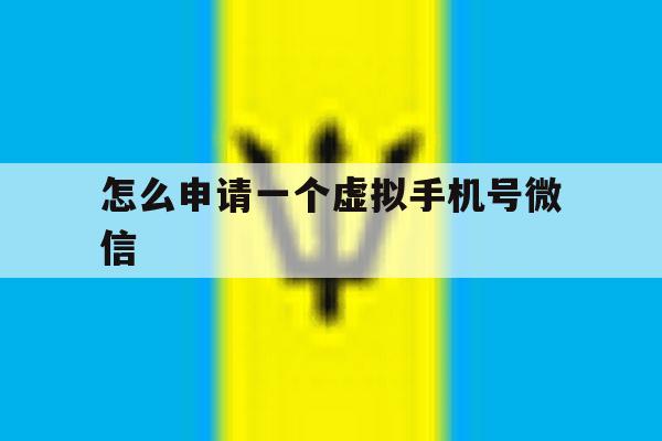 怎么申请一个虚拟手机号微信 怎么申请一个虚拟手机号微信