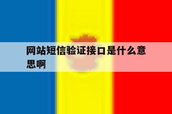网站短信验证接口是什么意思啊 网站短信验证接口是什么意思啊