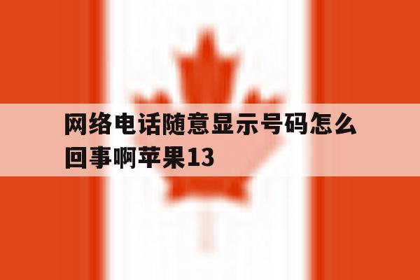 网络电话随意显示号码怎么回事啊苹果13 网络电话随意显示号码怎么回事啊苹果13