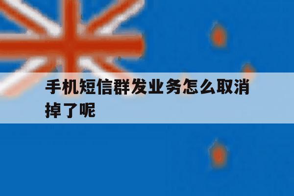 手机短信群发业务怎么取消掉了呢 手机短信群发业务怎么取消掉了呢