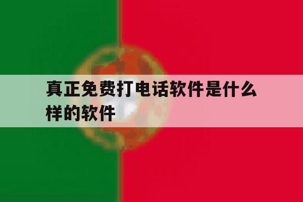 真正免费打电话软件是什么样的软件 真正免费打电话软件是什么样的软件
