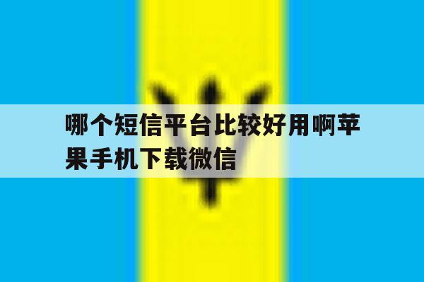 哪个短信平台比较好用啊苹果手机下载微信 哪个短信平台比较好用啊苹果手机下载微信