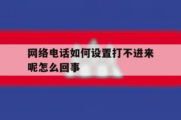 网络电话如何设置打不进来呢怎么回事 网络电话如何设置打不进来呢怎么回事
