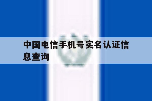 中国电信手机号实名认证信息查询 中国电信手机号实名认证信息查询