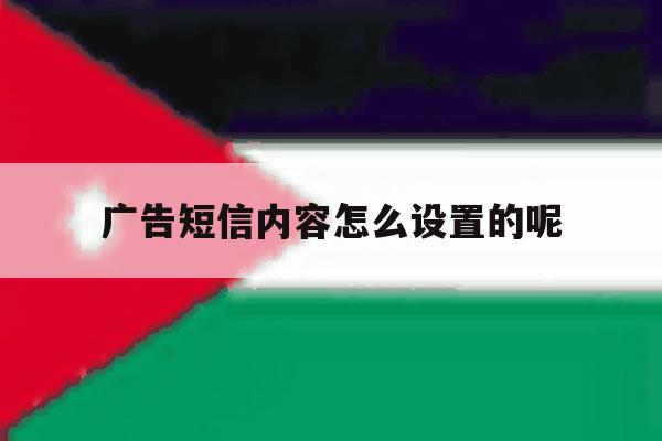 广告短信内容怎么设置的呢 广告短信内容怎么设置的呢