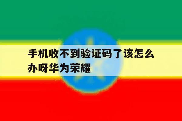 手机收不到验证码了该怎么办呀华为荣耀 手机收不到验证码了该怎么办呀华为荣耀