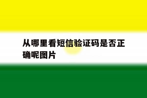 从哪里看短信验证码是否正确呢图片 从哪里看短信验证码是否正确呢图片
