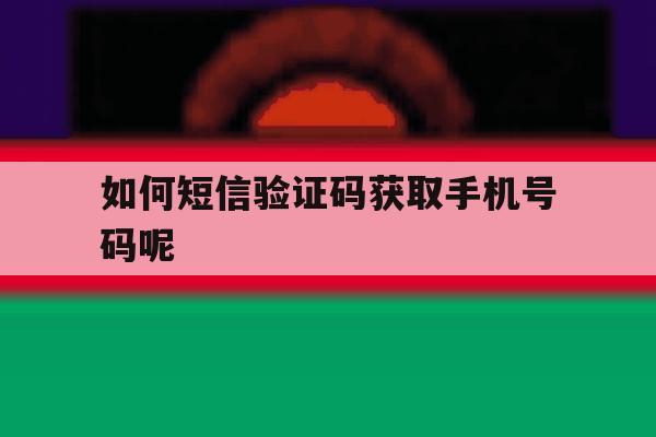 如何短信验证码获取手机号码呢 如何短信验证码获取手机号码呢