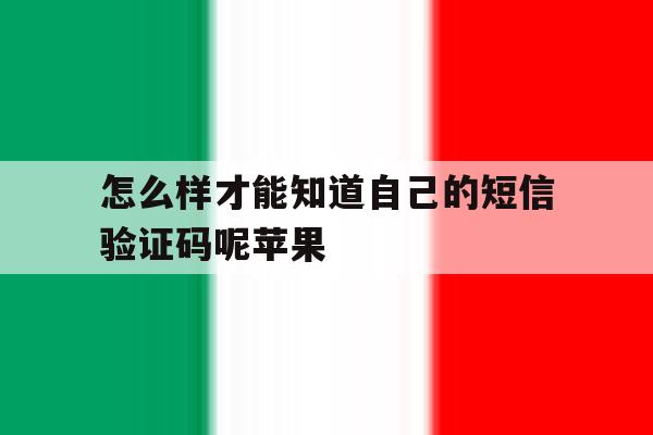 怎么样才能知道自己的短信验证码呢苹果 怎么样才能知道自己的短信验证码呢苹果