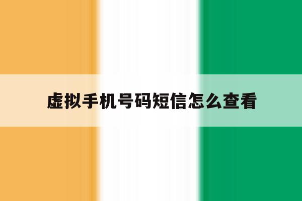 虚拟手机号码短信怎么查看 虚拟手机号码短信怎么查看