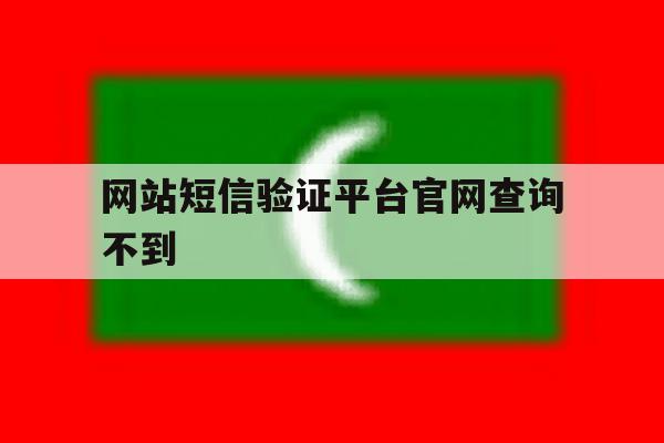 网站短信验证平台官网查询不到 网站短信验证平台官网查询不到