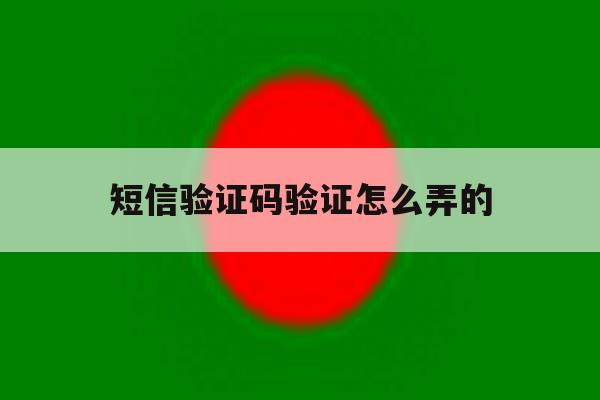 短信验证码验证怎么弄的 短信验证码验证怎么弄的