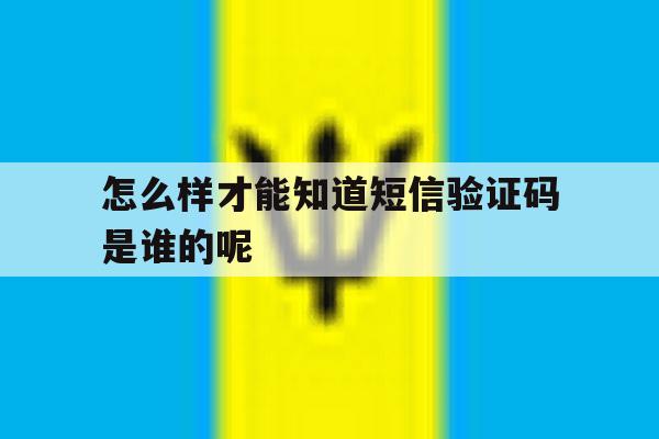 怎么样才能知道短信验证码是谁的呢 怎么样才能知道短信验证码是谁的呢