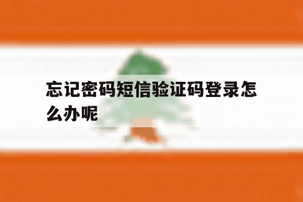 忘记密码短信验证码登录怎么办呢