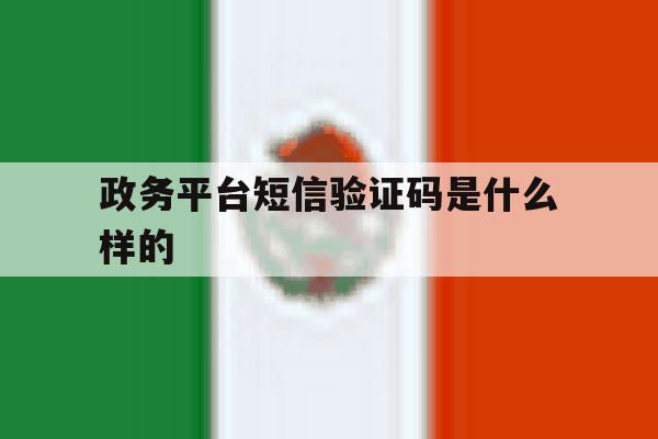 政务平台短信验证码是什么样的 政务平台短信验证码是什么样的