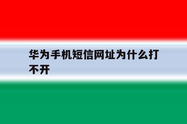 华为手机短信网址为什么打不开 华为手机短信网址为什么打不开