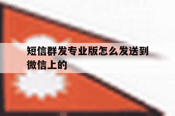 短信群发专业版怎么发送到微信上的 短信群发专业版怎么发送到微信上的