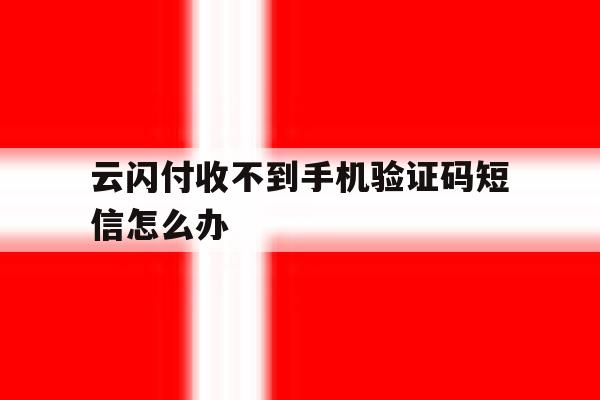 云闪付收不到手机验证码短信怎么办 云闪付收不到手机验证码短信怎么办