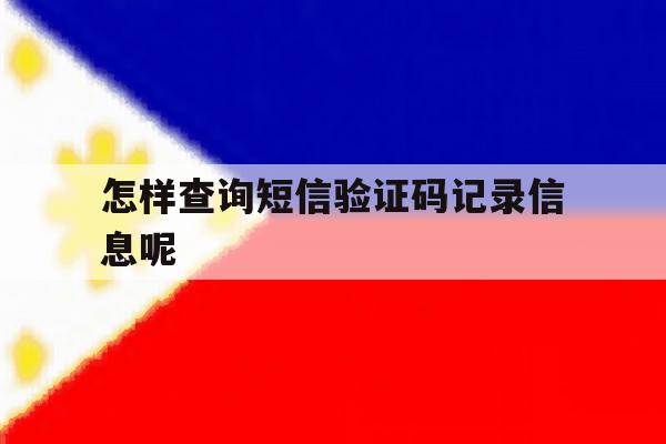 怎样查询短信验证码记录信息呢 怎样查询短信验证码记录信息呢
