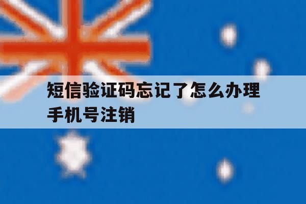 短信验证码忘记了怎么办理手机号注销 短信验证码忘记了怎么办理手机号注销