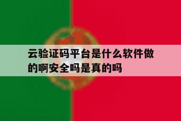云验证码平台是什么软件做的啊安全吗是真的吗 云验证码平台是什么软件做的啊安全吗是真的吗