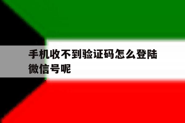 手机收不到验证码怎么登陆微信号呢 手机收不到验证码怎么登陆微信号呢
