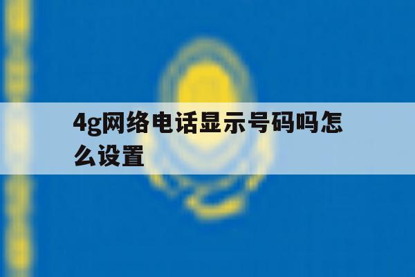 4g网络电话显示号码吗怎么设置 4g网络电话显示号码吗怎么设置