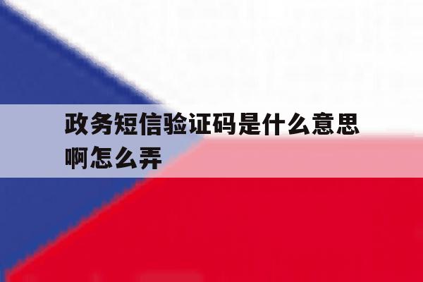 政务短信验证码是什么意思啊怎么弄 政务短信验证码是什么意思啊怎么弄